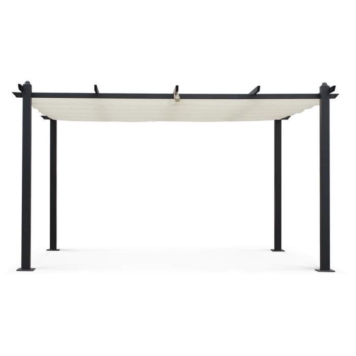 Aluminium pergola CORDOBA - Ecru - 4 x 3m