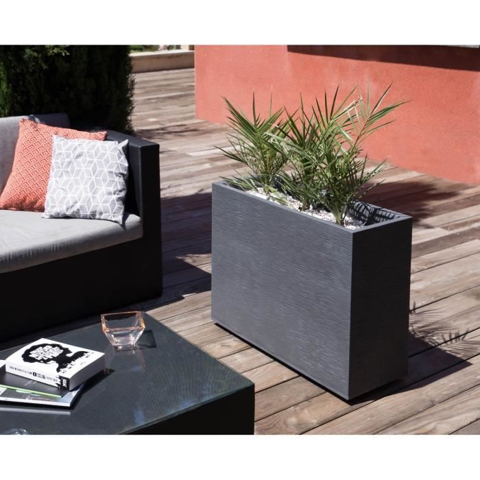 PLASTIC EDA Bloempot Wall Loft Graphit - 46 L - 78,5 x 29,5 x 60 cm - Antracietgrijs