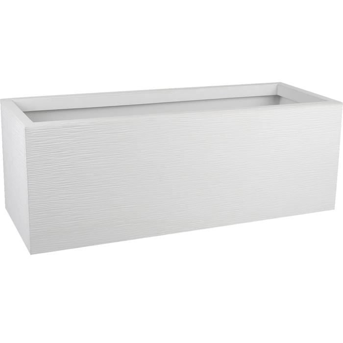 PLASTIC EDA bloempot Graphit Up - 57 L - Afmetingen 79,5 x 29,5 x 29,5 cm - Witte ceruse