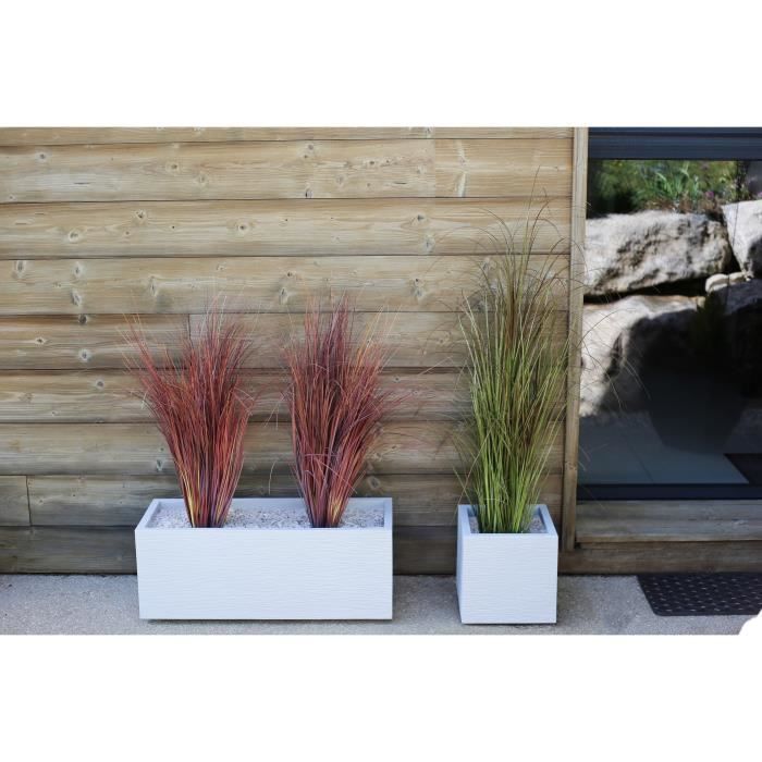 PLASTIC EDA bloempot Graphit Up - 57 L - Afmetingen 79,5 x 29,5 x 29,5 cm - Witte ceruse