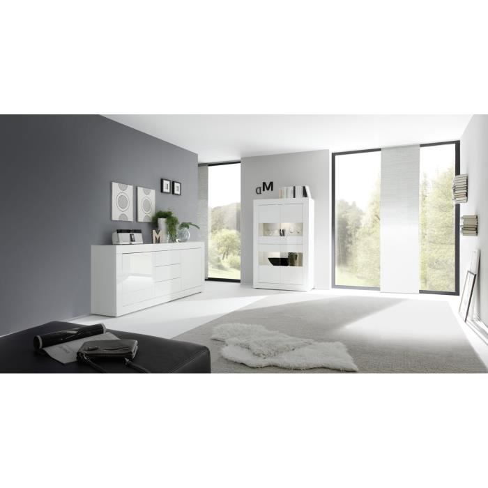 Basico buffet 2 deuren 3 wit gelakte laden - L210XP42XH85.8 cm