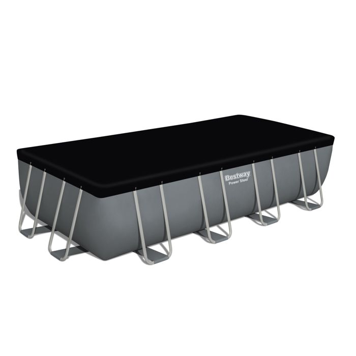 Bestway Power Steel 549x274x122 cm buisvormig bovengronds zwembad met 5.678 L/H cartridgefilter, afdekking en ladder