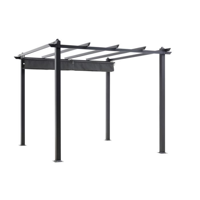 CORDOBA aluminium pergola - Grijs - 3 x 3 m