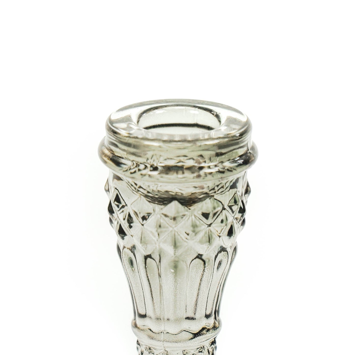 Kaarsenhouder - Glas - Rookachtig - 10x21cm