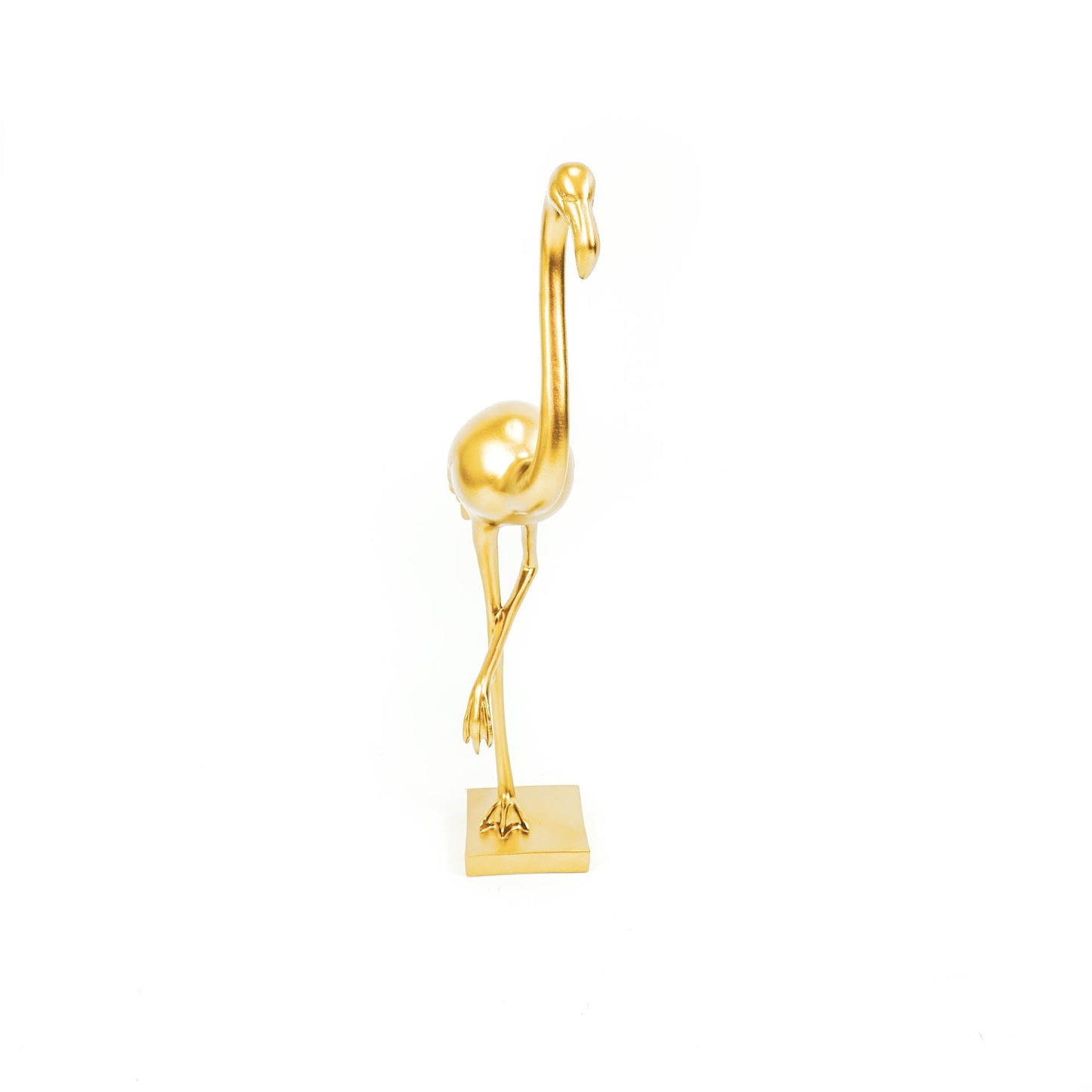 Ornament - Flamingo - Polyresin - Goud - 16,5x10x39cm