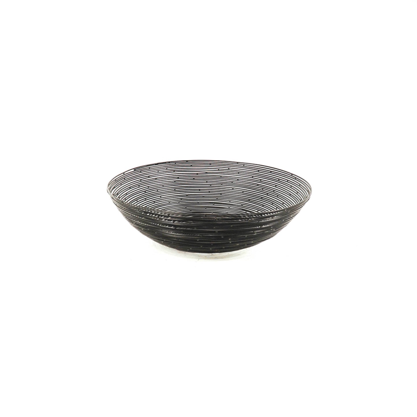 HV Bedraade Stalen Kom - Zwart - 34x34x10cm