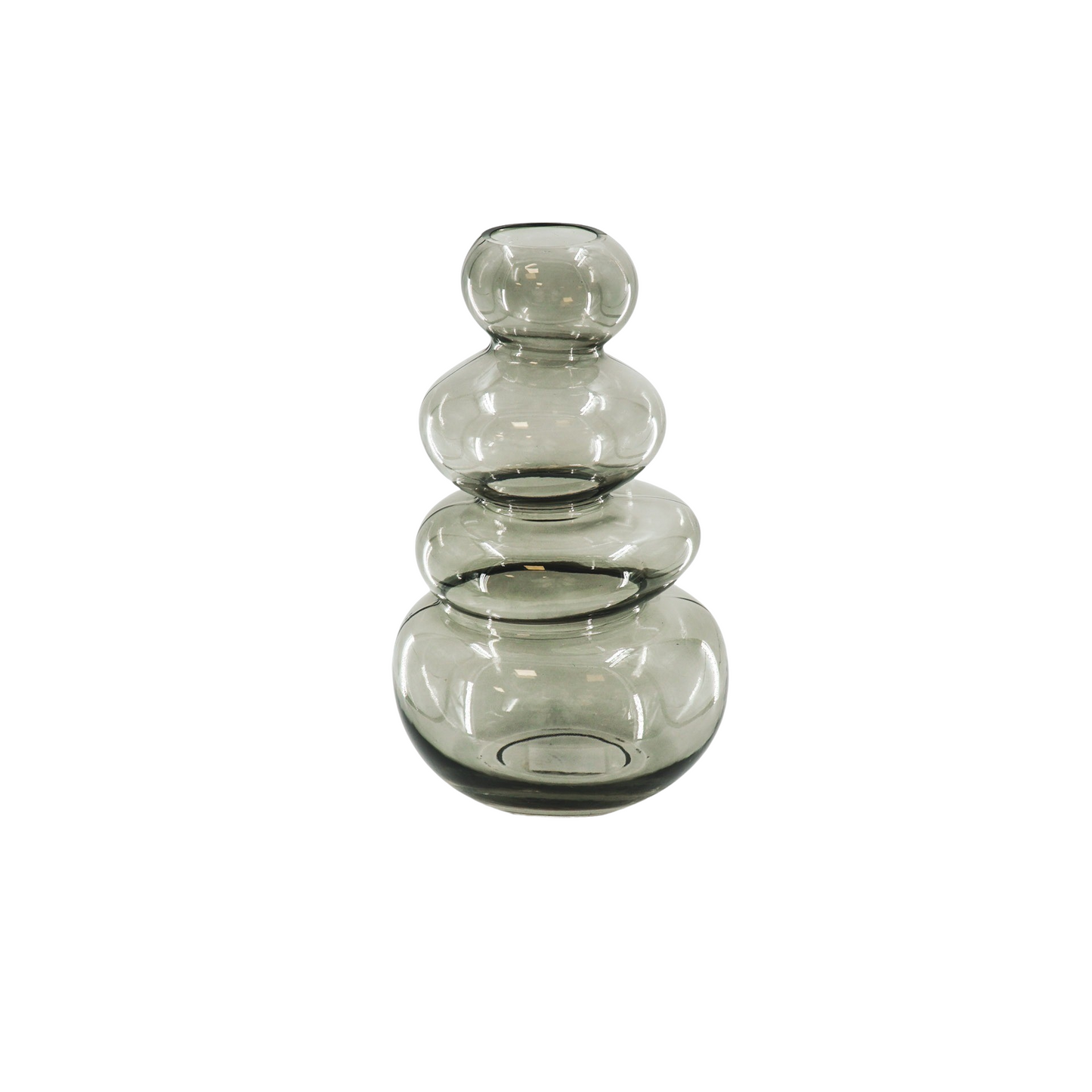 Vaas - Organisch - Glas - Rookachtig - 16x14x27cm