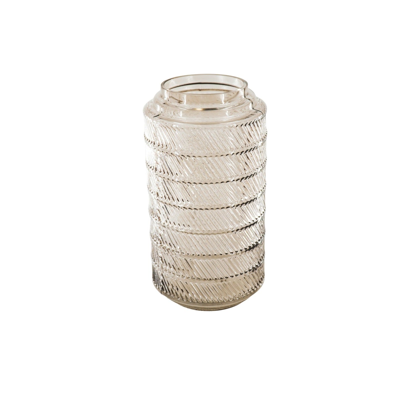 Vaas - Patroon - Glas - Bruin - 12,5x23cm