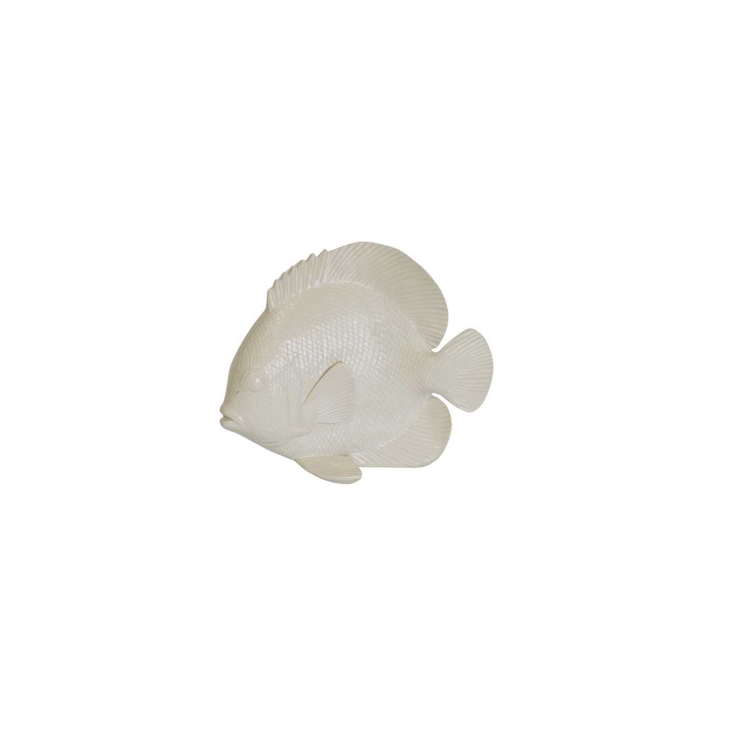 Ornament - Platte Vis - Polyresin - Beige - 19,5x10,5x16cm