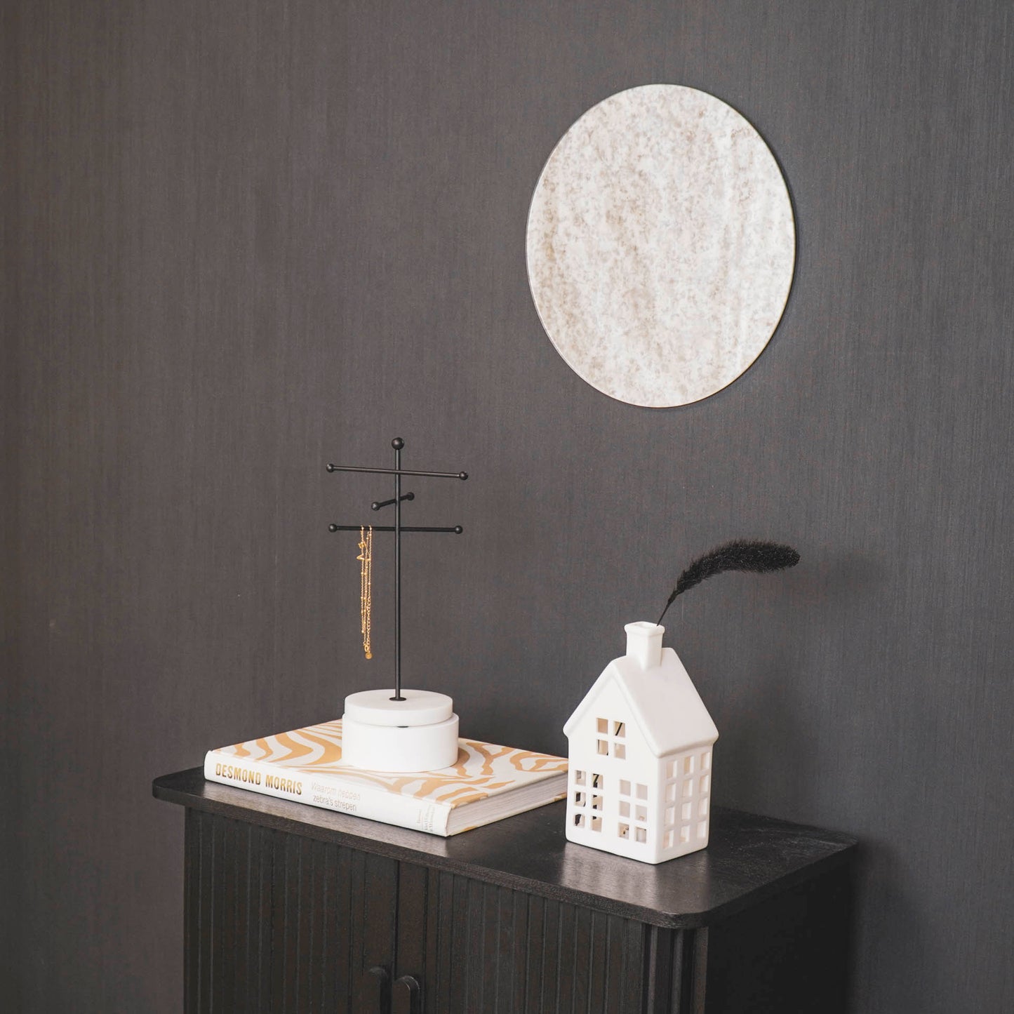 Spiegel - Rond - Rookglas - 30x1x30cm