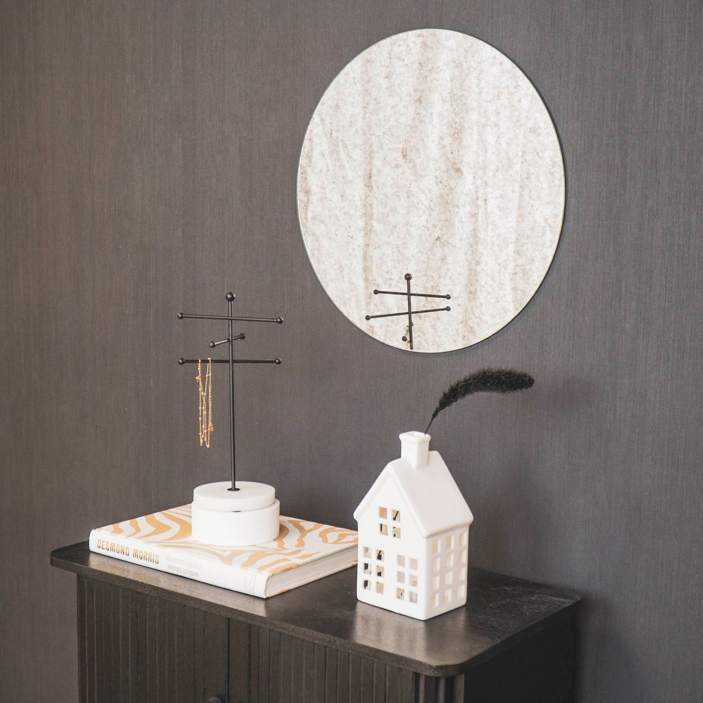 Spiegel - Rond - Rookglas - 40x1x40cm