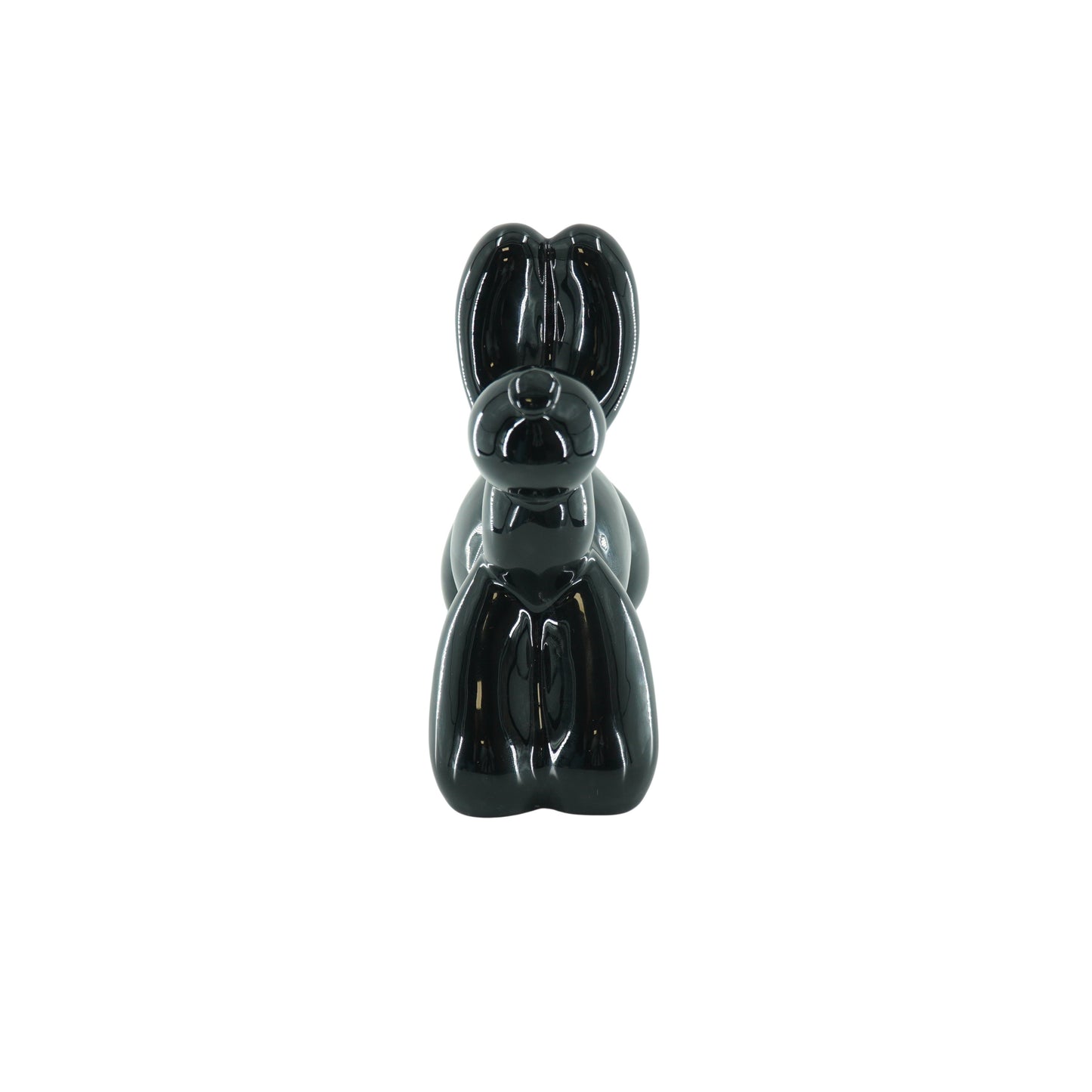 Ornament- Spaarpot Ballonhond- Keramiek- Zwart- 17x7x17cm