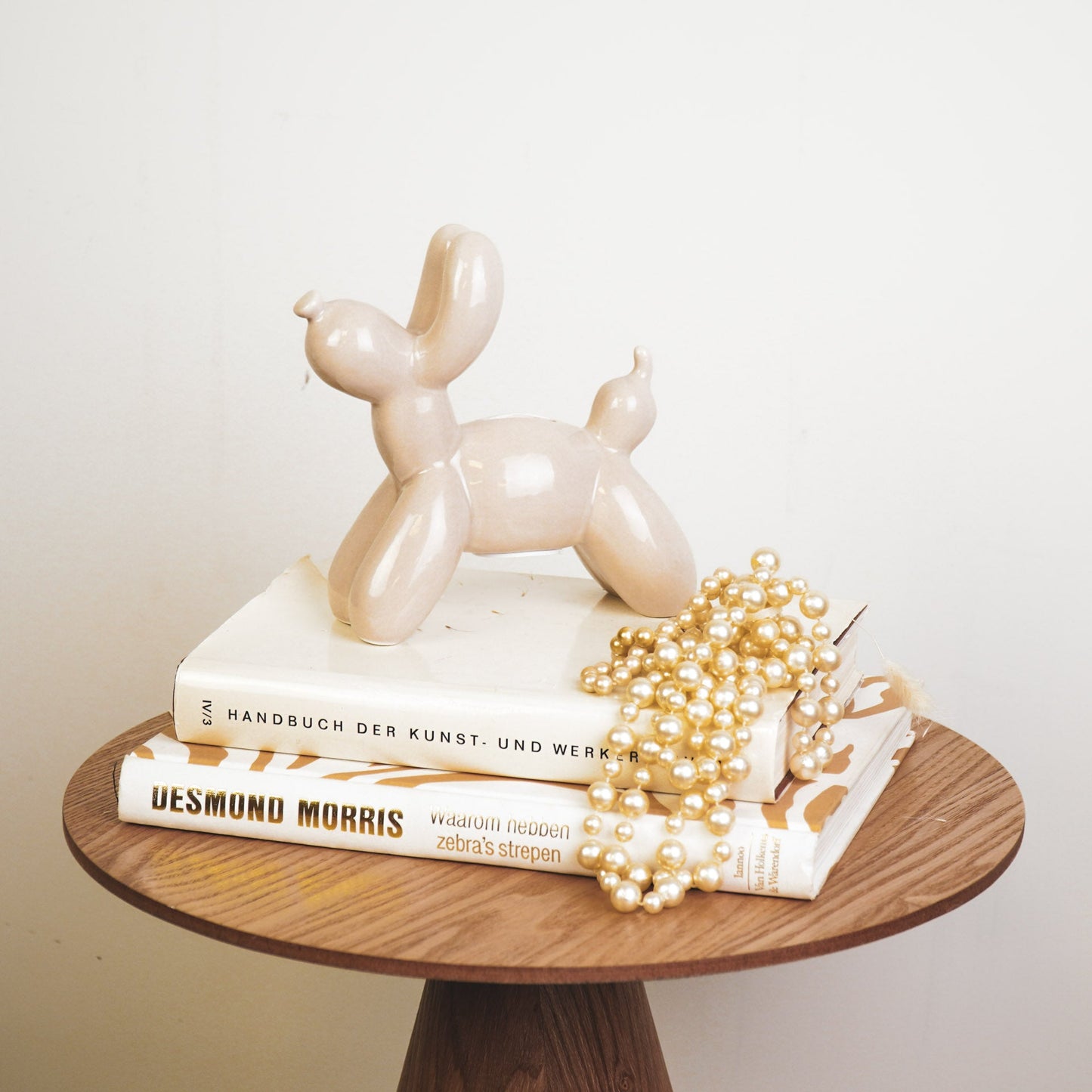 Ornament- Spaarpot Ballonhond- Keramiek- Zand- 17x7x17cm