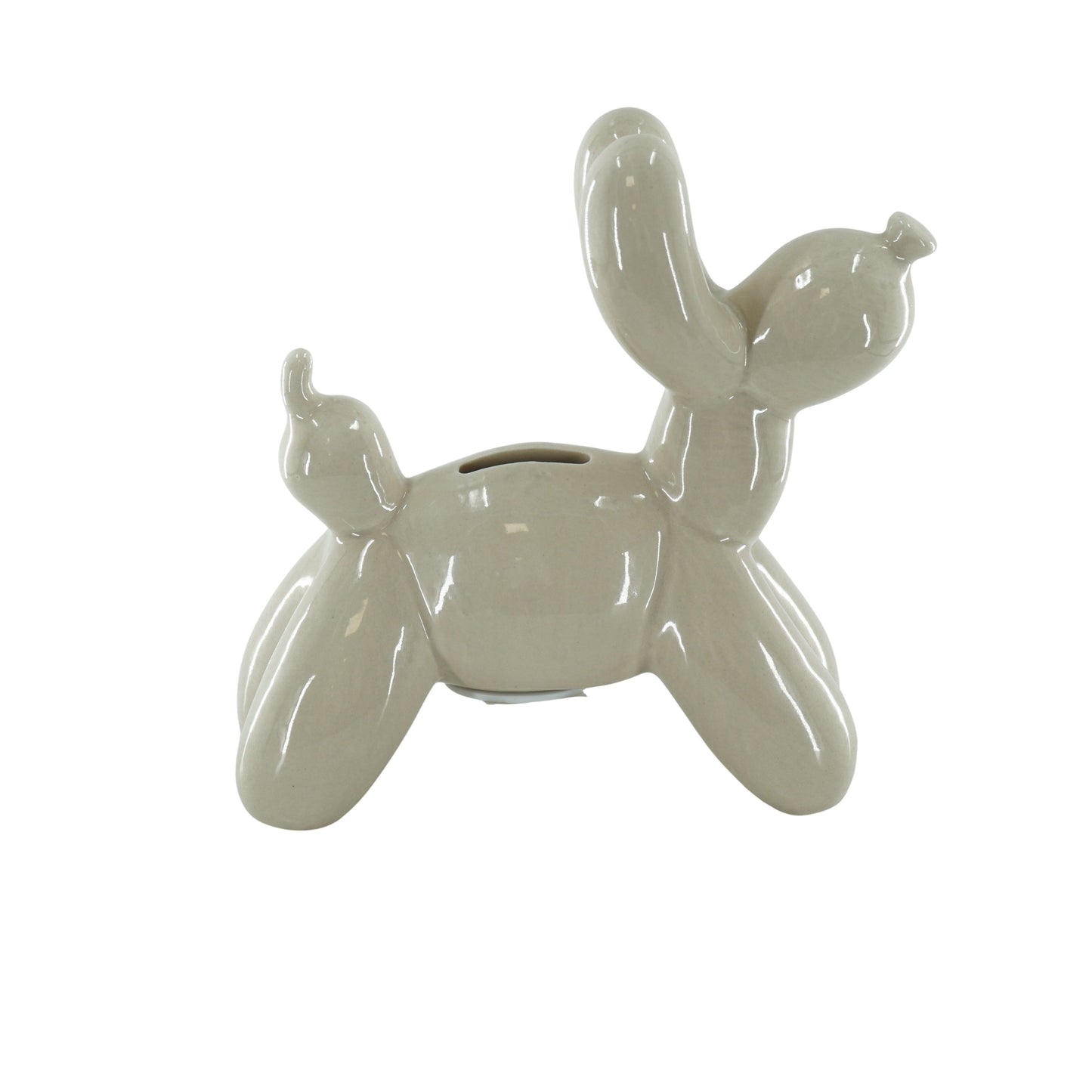 Ornament- Spaarpot Ballonhond- Keramiek- Zand- 17x7x17cm