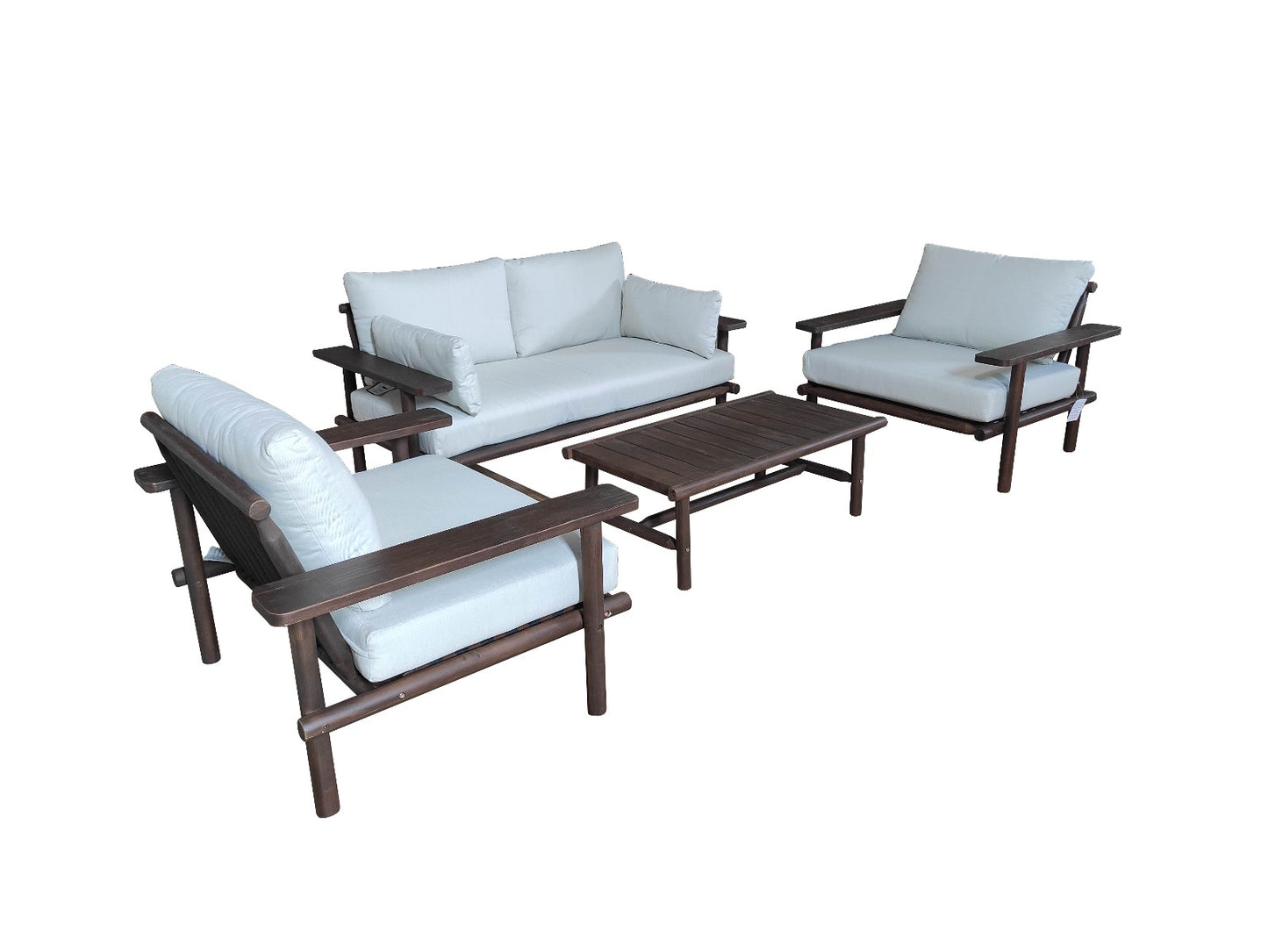 Laruna Loungeset - Hout Acacia Vintage Donker Teak Look