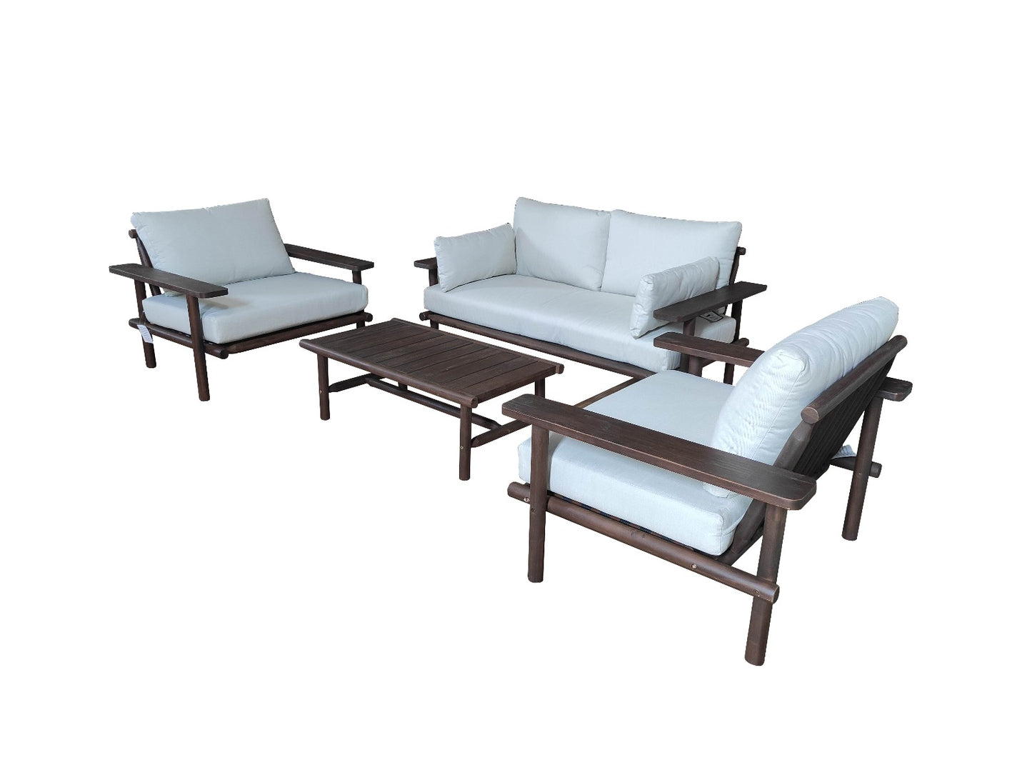 Laruna Loungeset - Hout Acacia Vintage Donker Teak Look