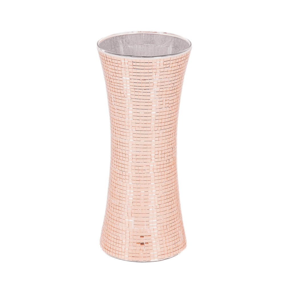 Vaas - Disco - Glas - Roségoud - 12,5x12,5x30cm