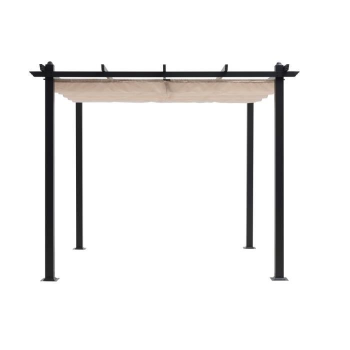 CORDOBA aluminium pergola - Beige - 3 x 3 meter