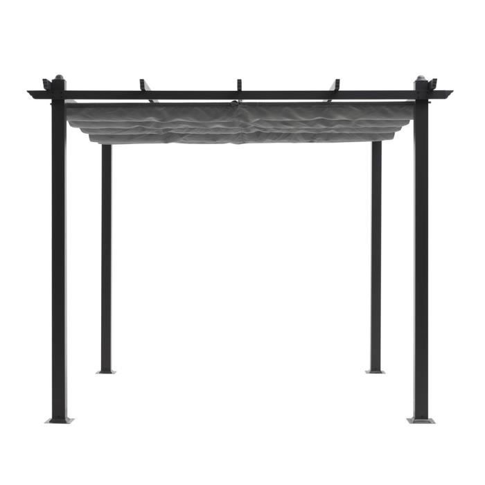 CORDOBA aluminium pergola - Grijs - 3 x 3 m