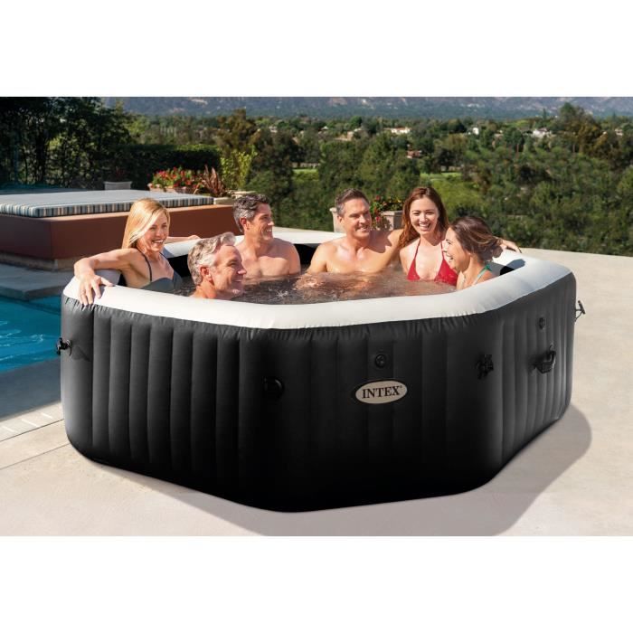 Spa - INTEX - PureSpa Carbon - 6 plaatsen - 140 bubbeldiffusers - 6 massagejets