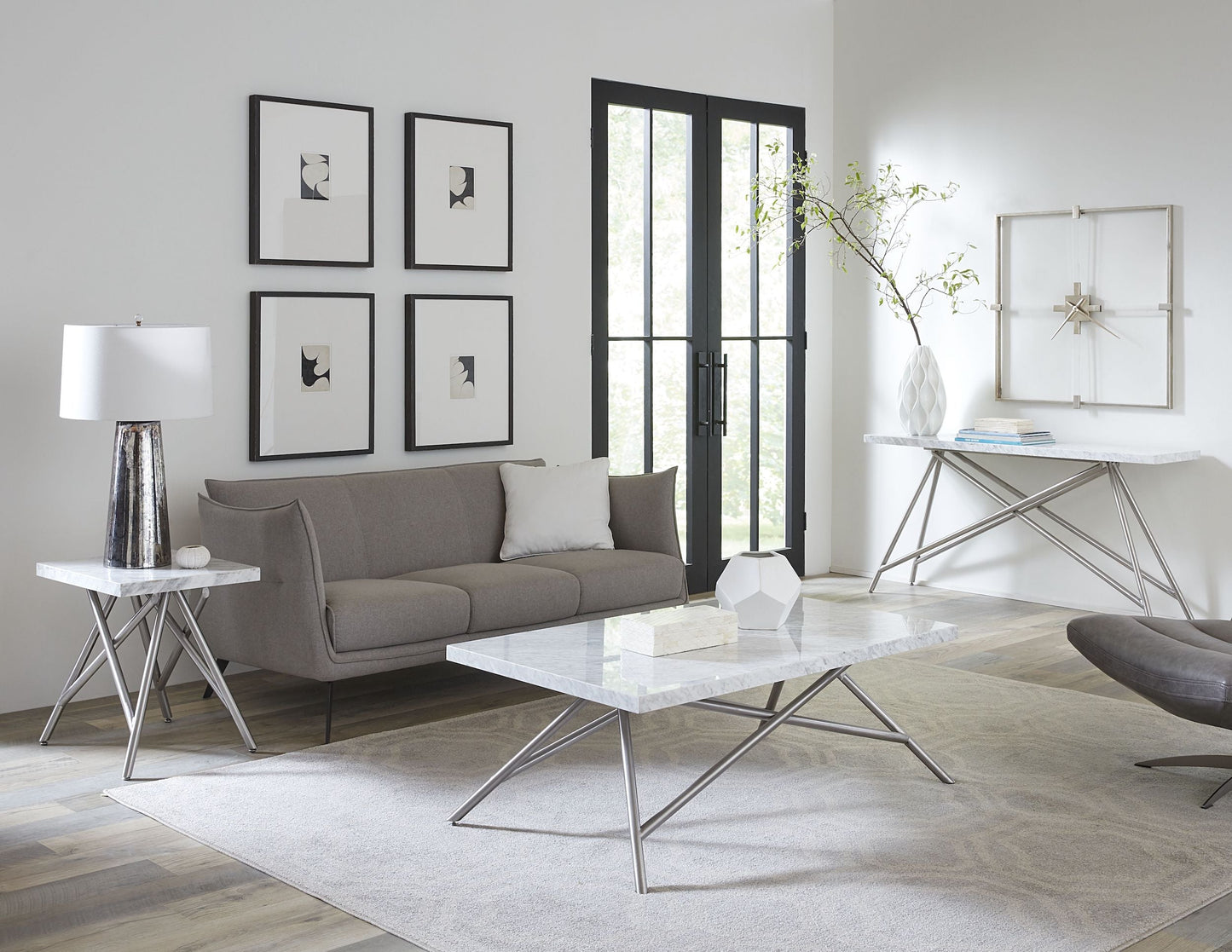 Marmeren consoletafel in koraalstijl