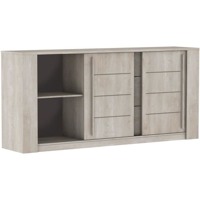 ANTIBES woonkamermeubelset: Salontafel + TV-meubel + Dressoir - Champagne eiken en betondecor