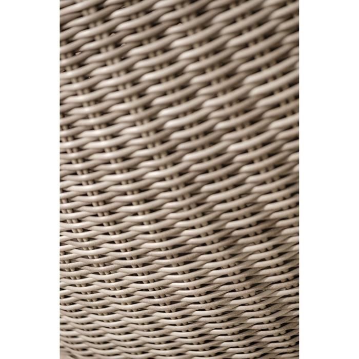 Lage tuinset - Grijs - Luxe half rond gevlochten hars - DCB GARDEN - 5 zitplaatsen - ISA