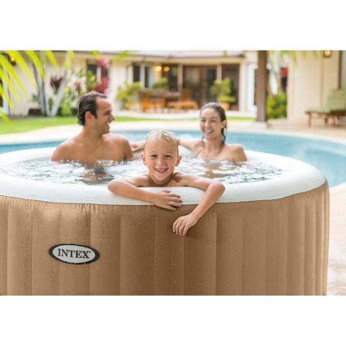 INTEX Opblaasbare Spa - Sahara - 196 x 71 cm - 4 plaatsen - Rond - 28426FR + LED sfeerverlichting