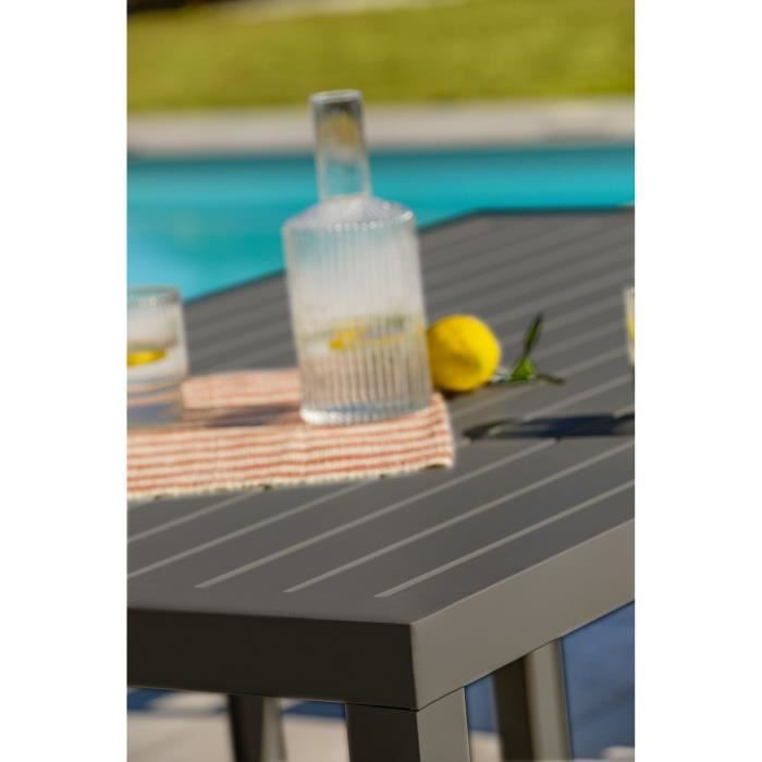 Tuinmeubelen - Antracietgrijs - Aluminium - 7 zit plaatsen - CAYENNE - DCB GARDEN