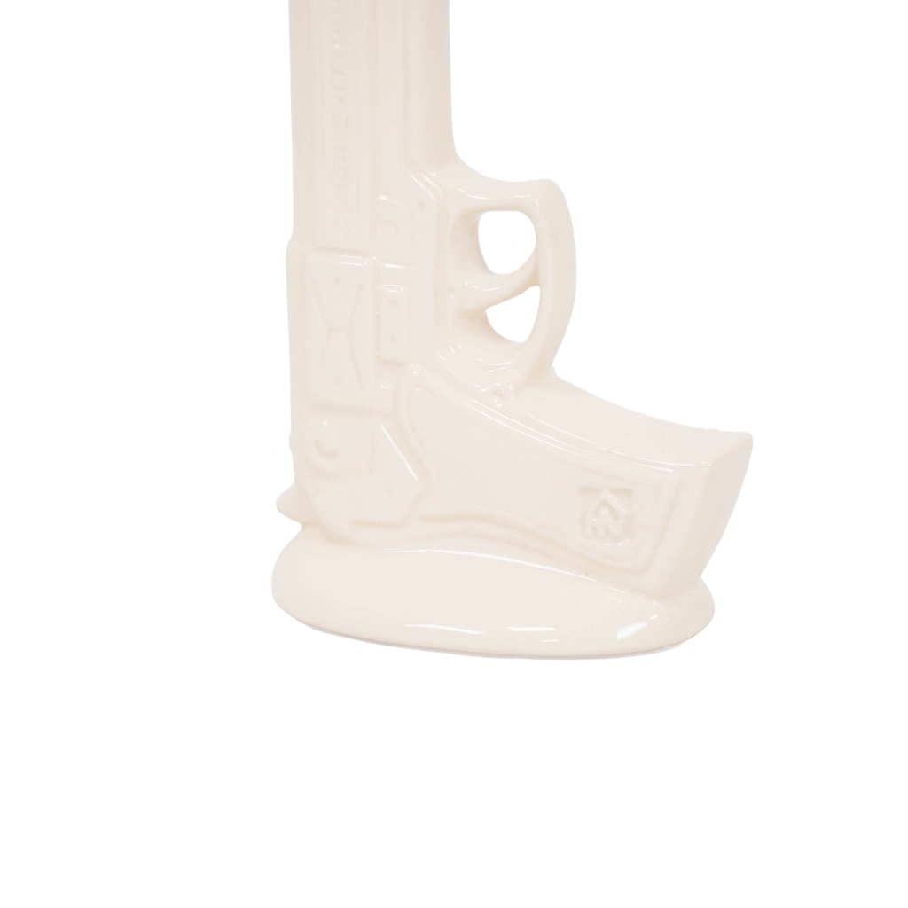 Vaas - Geweer - Keramiek - Wit - 15x9x23cm