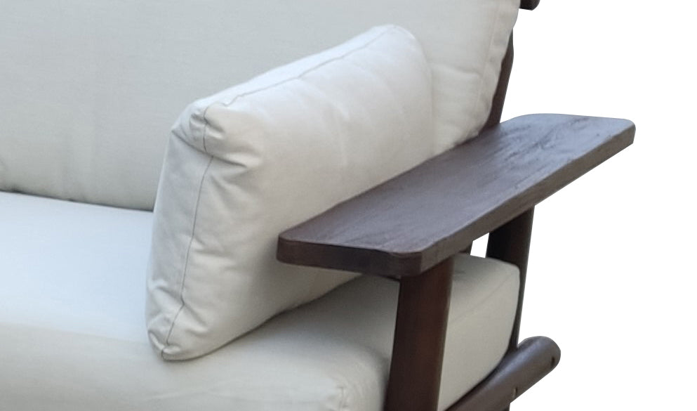 Laruna Lounge Hoek Set - 2 stuks - Hout Acacia Vintage Donker Teak Look