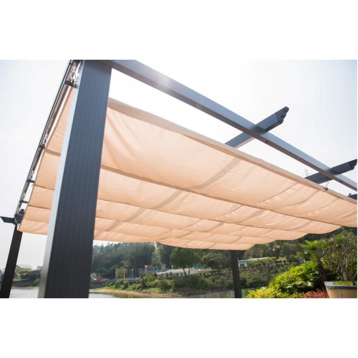 Aluminium pergola CORDOBA - Ecru - 4 x 3m