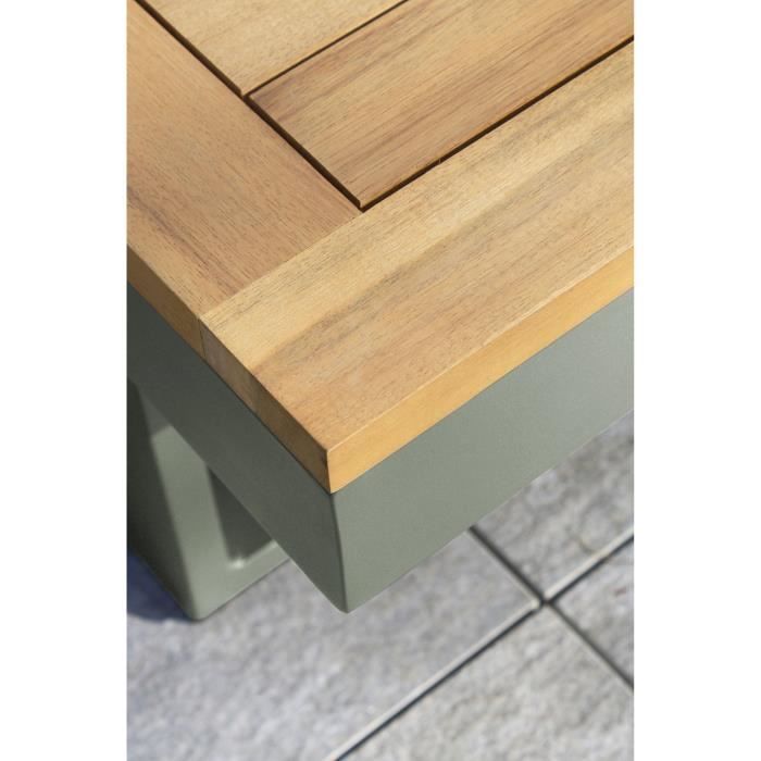 Modulair tuinmeubilair - Kaki - Acaciahout en aluminium - DCB GARDEN - 4 zitplaatsen - TOKYO