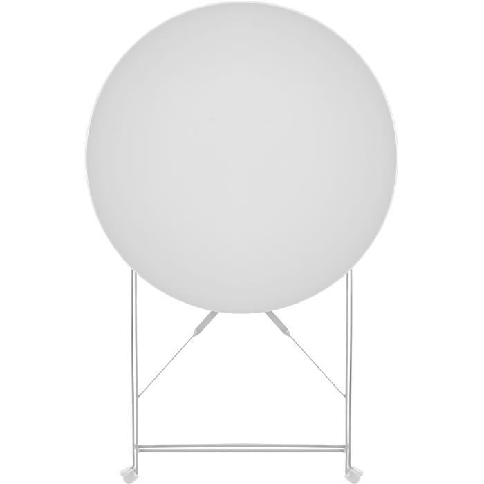 Bistroset - Tuinset - Klaptafel + 2 stoelen - Structuur: staal - Kleur: grijs