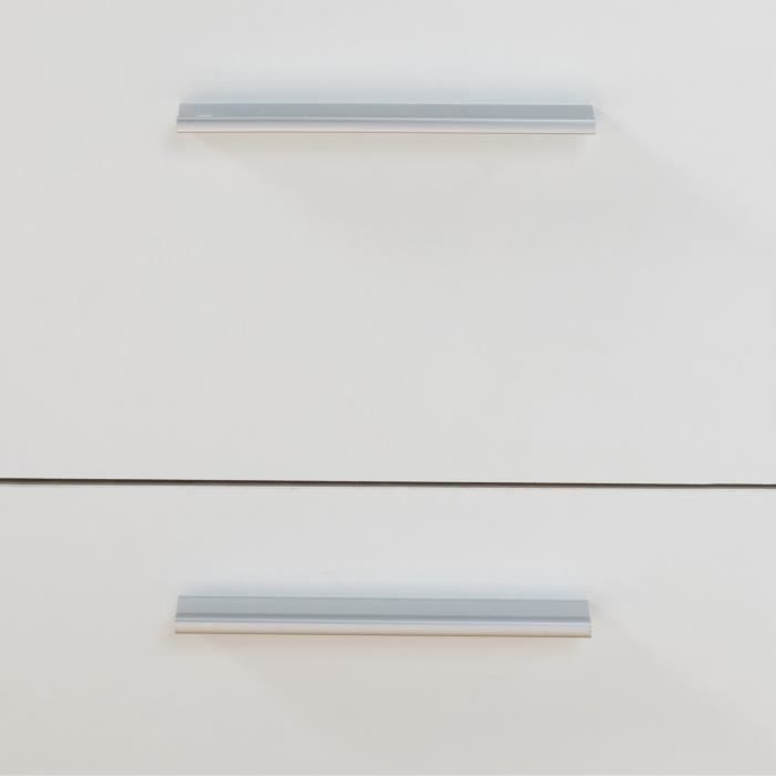 Lage dressoir 4 deuren 3 laden - Mat wit - L 179 x D 42 x H 74,5 cm
