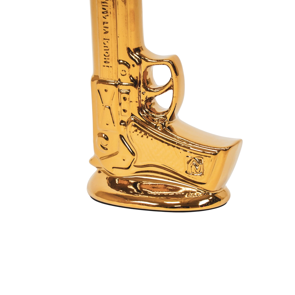 Vaas - Geweer - Keramiek - Goud - 15x9x23cm