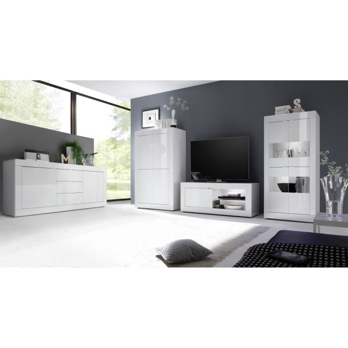 Basico buffet 2 deuren 3 wit gelakte laden - L210XP42XH85.8 cm