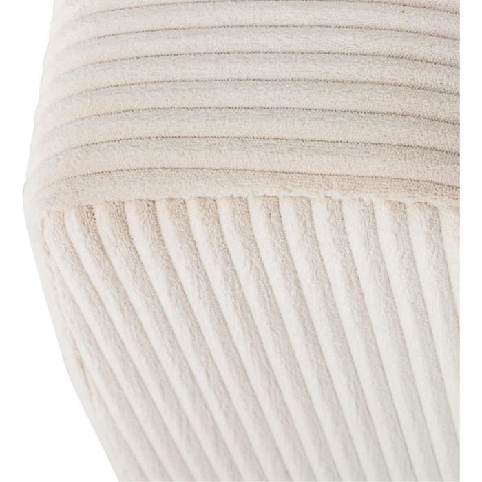 KELIO Omkeerbare hoekbank - 4 plaatsen - Beige ribfluweel stof - 245 x 184 x 87cm