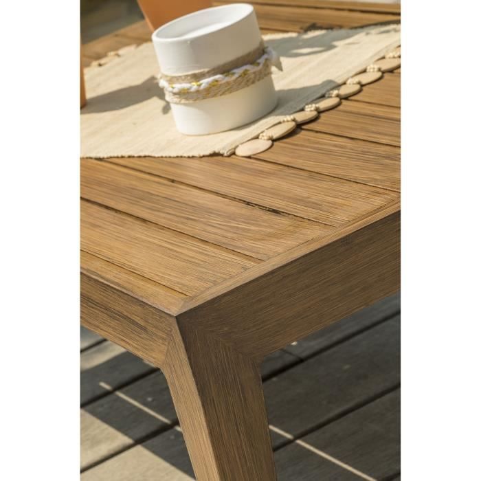 Lage tuinmeubelen - Aluminium - DCB GARDEN - 4 plaatsen - Houtlook - PORTOFINO
