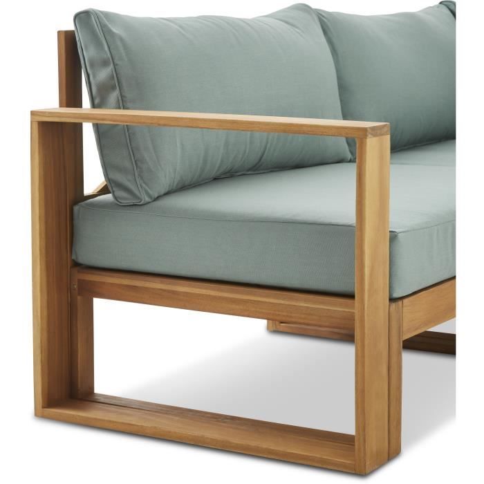FSC Acacia houten tuinmeubelset - 5 personen - Levata - Groen-blauw