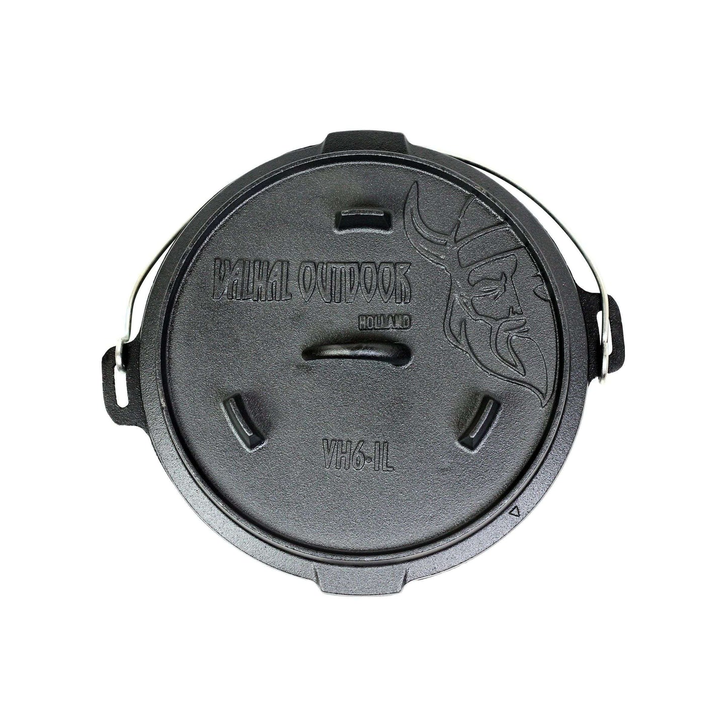 Dutch Oven Gietijzer met Pootjes Outdoor 6,1 Liter
