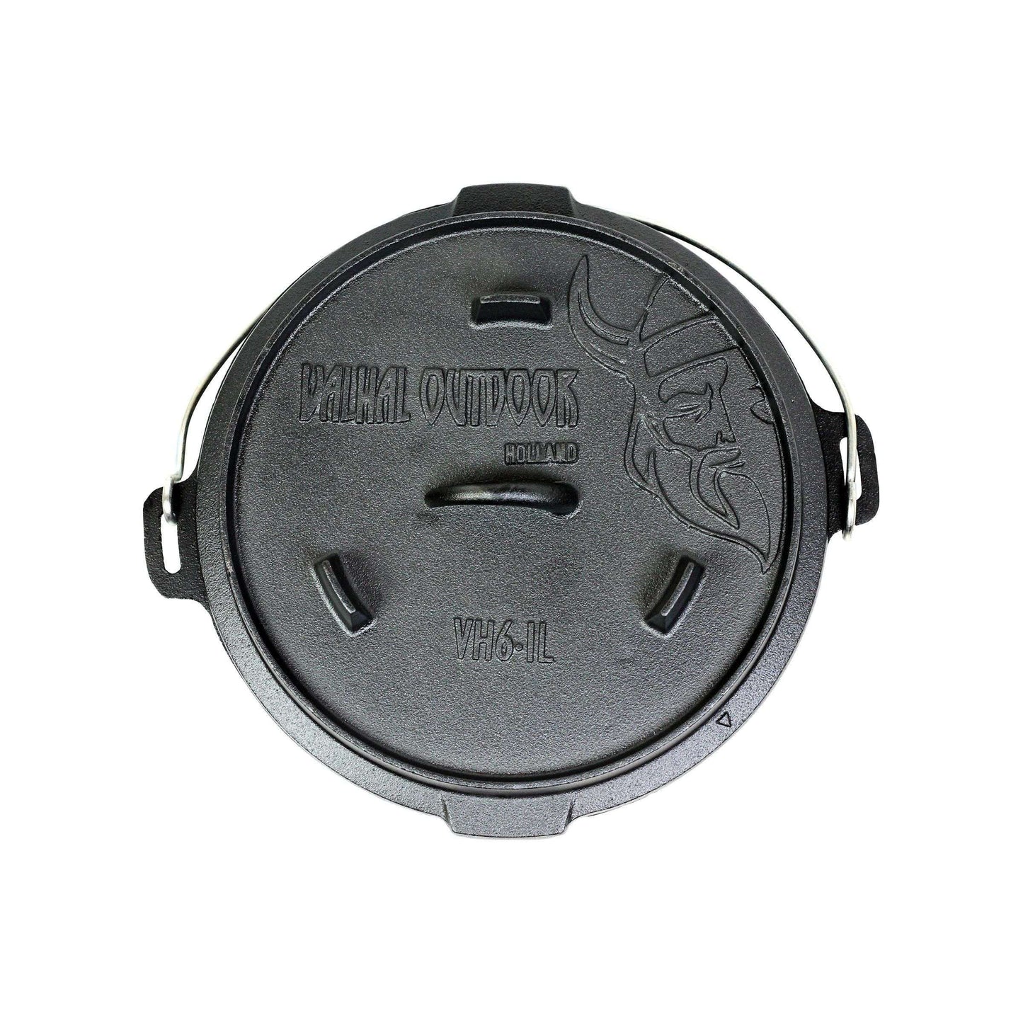 Dutch Oven Gietijzer met Pootjes Outdoor 6,1 Liter