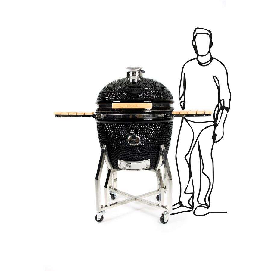 BBQ Kamado 24" XXL Pro Set met Onderstel- Zijtafels en Hoes