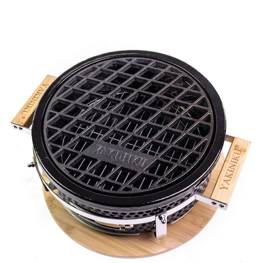 Shichirin Tafelgrill Rond Accessoire Rooster Gietijzer met Meatmarker