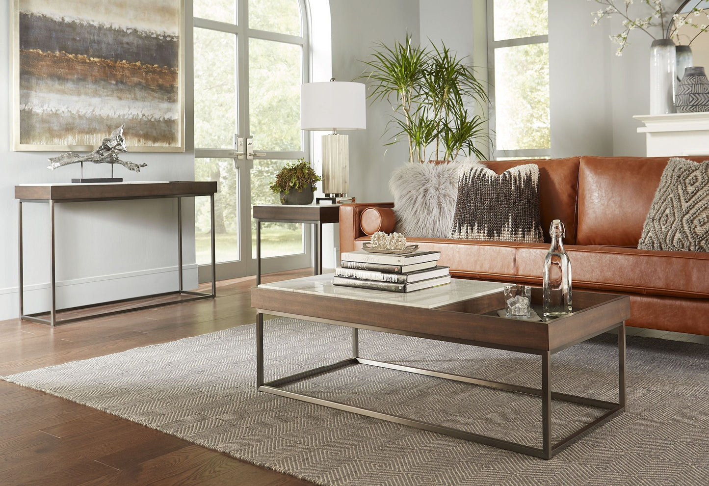Ennis salontafel in bruin sabel