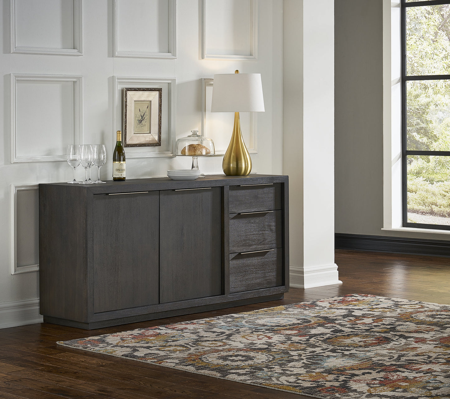 Oxford dressoir in basalt grijs