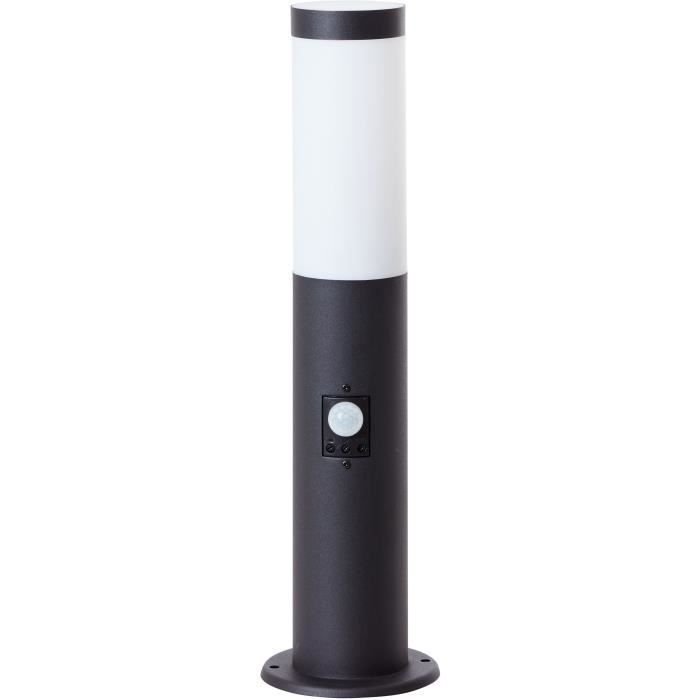 BRILJANT - DODY Buitenpaal - inclusief sensor - kleur zwart - metaal/kunststof E27 LED 1x10W