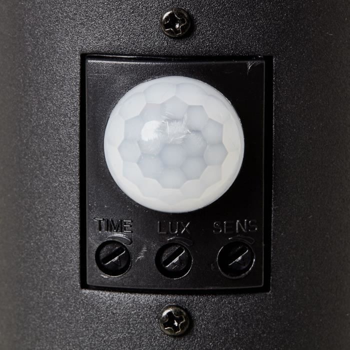 BRILJANT - DODY Buitenpaal - inclusief sensor - kleur zwart - metaal/kunststof E27 LED 1x10W