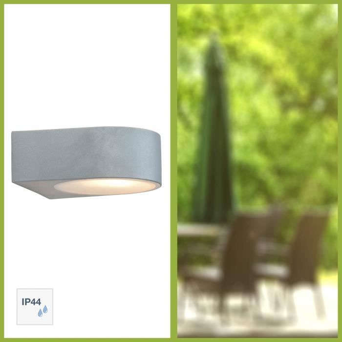 BRILLIANT - TYLER Buiten wandlamp - titanium kleur - metaal/glas E27 1x60W