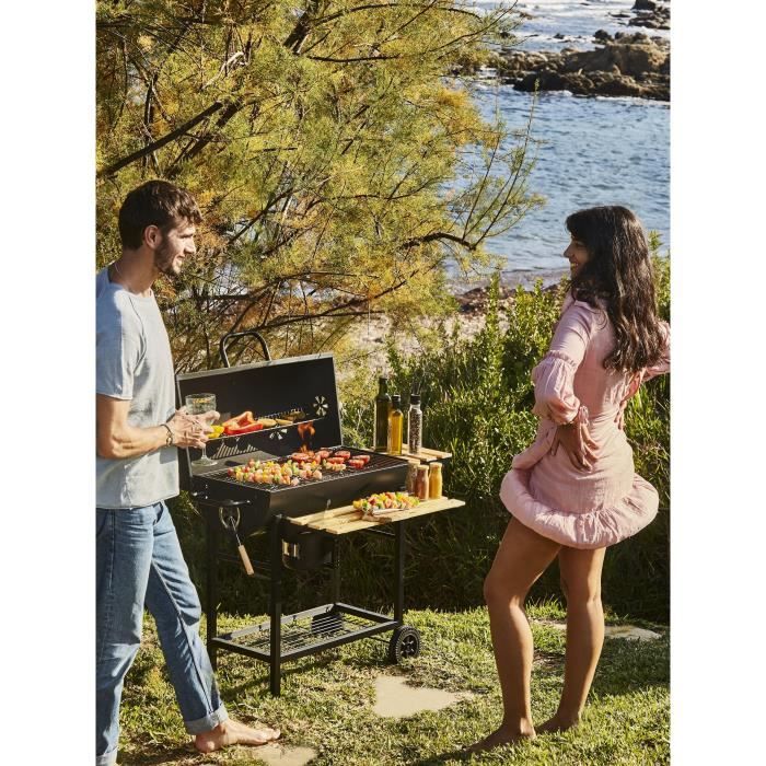 MIKE houtskoolbarbecue - Kookoppervlak 71 x 35 cm